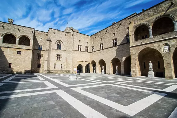 Yard in the Palace of the Grand Master, the Medieval Old Town of the City of Rhodes