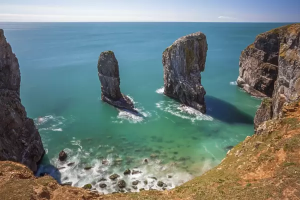 Stack Rocks, Castlemartin, Pembrokeshire Coast, Wales, United Kingdom, Europe