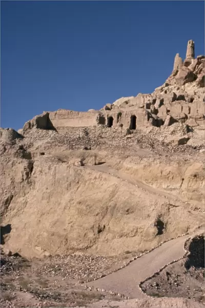 Ruins of the Shah-I-Gholghola, the Silent City, at Bamiyan, Hindu Kush, Afghanistan, Asia