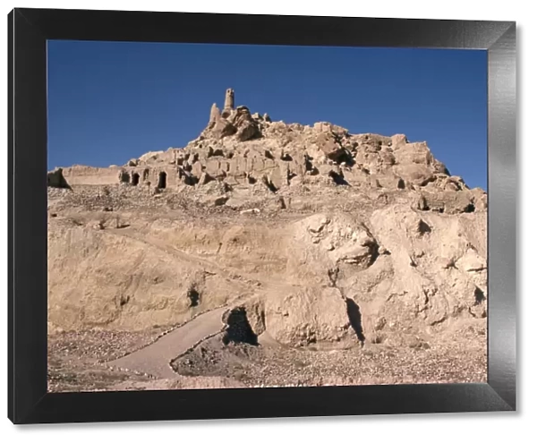 Ruins of the Shah-I-Gholghola, the Silent City, at Bamiyan, Hindu Kush, Afghanistan, Asia