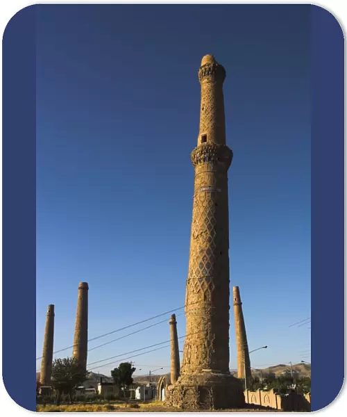Minaret supported by steel cables, a project undertaken by UNESCO and local experts in 2003
