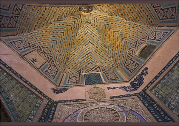 Detail of the hallway, Sufi shrine of Gazargah, Herat, Herat Province, Afghanistan, Asia