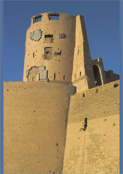 Timurid tilework on a tower of The Citadel (Qala-i-Ikhtiyar-ud-din), originally built by Alexander the Great, but in its present form by Malik Fakhruddin in 1305AD, Herat, Herat Province