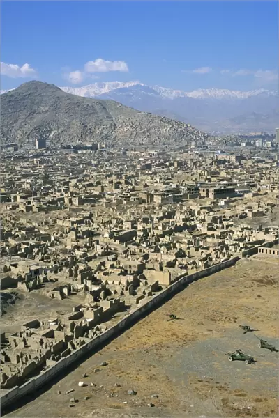 Devastation from civil war, Kabul, Afghanistan, Asia