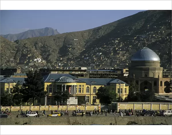 Buildings on the banks of the Kabul River, central Kabul, Kabul, Afghanistan, Asia