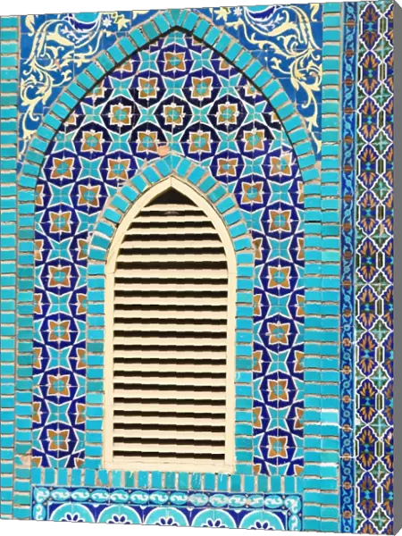 Tiling round shuttered window, Shrine of Hazrat Ali, founded in the 12th century