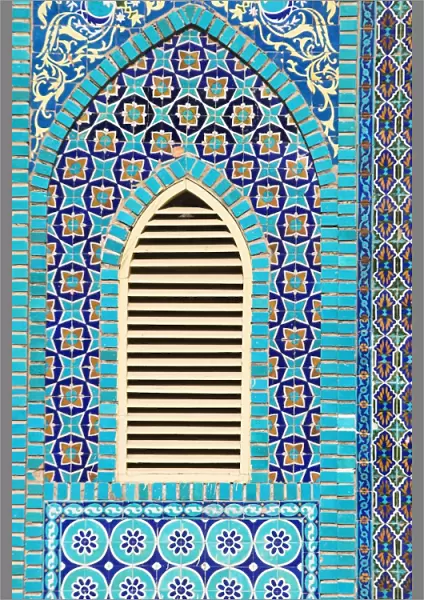 Tiling round shuttered window, Shrine of Hazrat Ali, founded in the 12th century