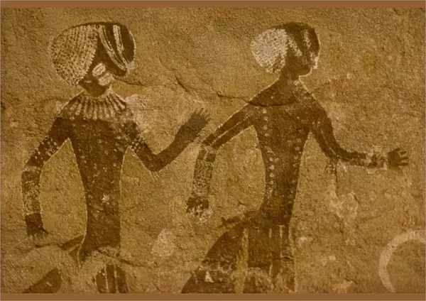 Tassili rock painting, Tanzoumaitak, Algeria, Africa