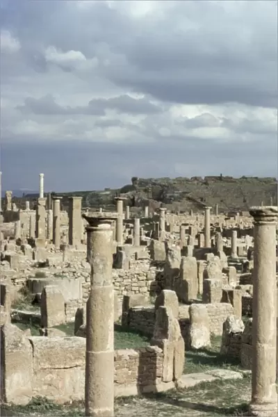 West Gate, Roman site of Timgad, UNESCO World Heritage Site, Algeria, North Africa