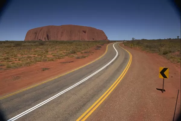 Road near Ayers Rock, Uluru-Kata Tjuta National Park, Northern Territory