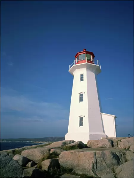 Lighthouse at Peggys Cove near Halifax in Nova Scotia, Canada, North America