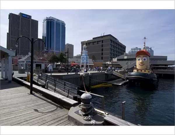 Harbour Walk, with Theodore the Tug, Halifax, Nova Scotia, Canada, North America