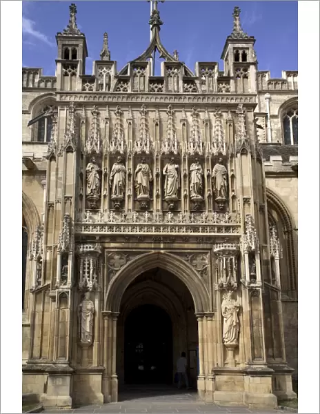Doorway, Gloucester cathedral, Gloucester, Gloucestershire, England, United Kingdom