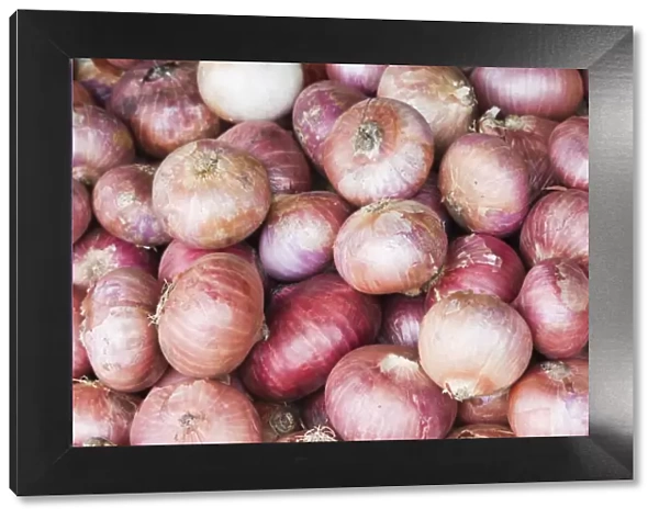Onions on a market stall