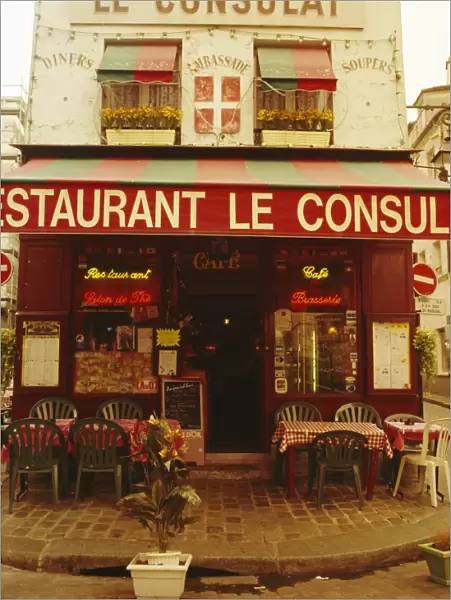 Cafe restaurant, Montmartre, Paris, France, Europe