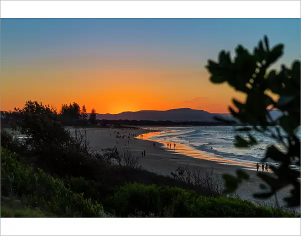 Byron Bay, Clarks Beach at sunset, New South Wales, Australia, Pacific