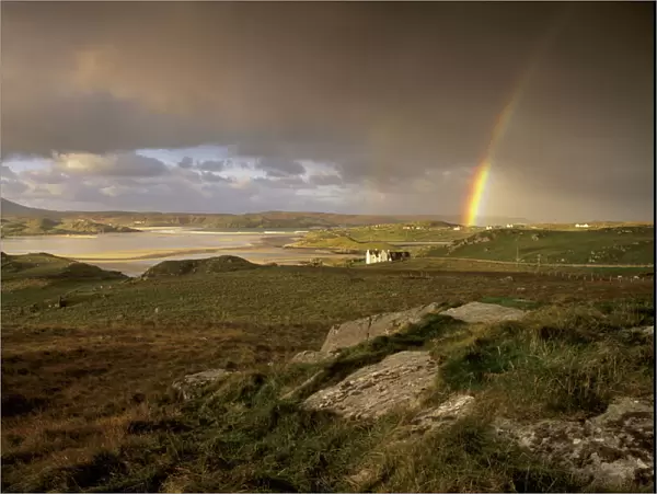 Rainbow over Uig sands (Traigh Chapadail)