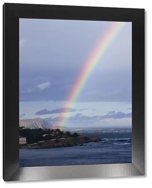 Rainbow on the coast in Llanca
