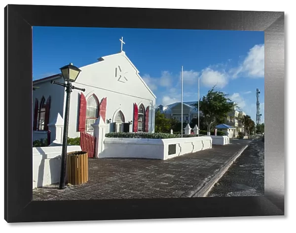 Beautiful church in Cockburn Town, Grand Turk, Turks and Caicos, Caribbean, Central