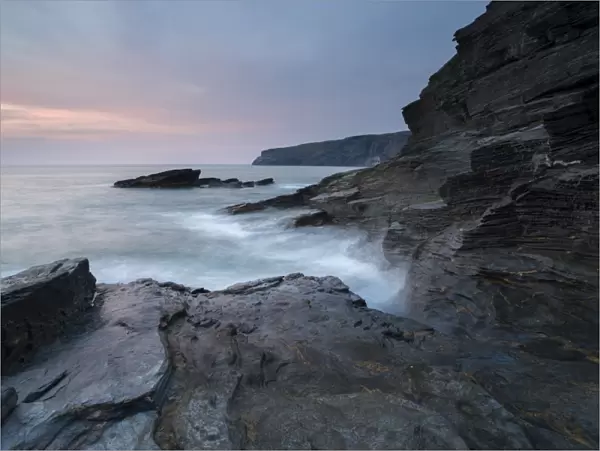 A coastal scene from Trebarwith Strand, Cornwall, England, United Kingdom, Europe