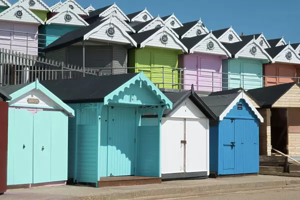 Beach huts, Walton-on-the-Naze, Essex, England, United Kingdom, Europe