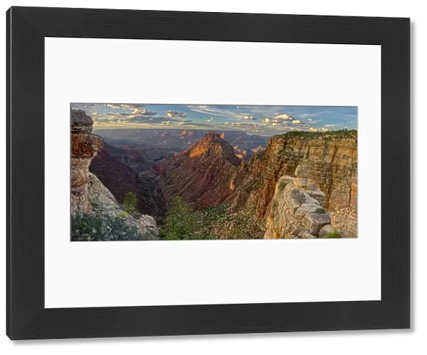 Panorama of Grand Canyon viewed from Buggeln Point just east of Buggeln Hill on the