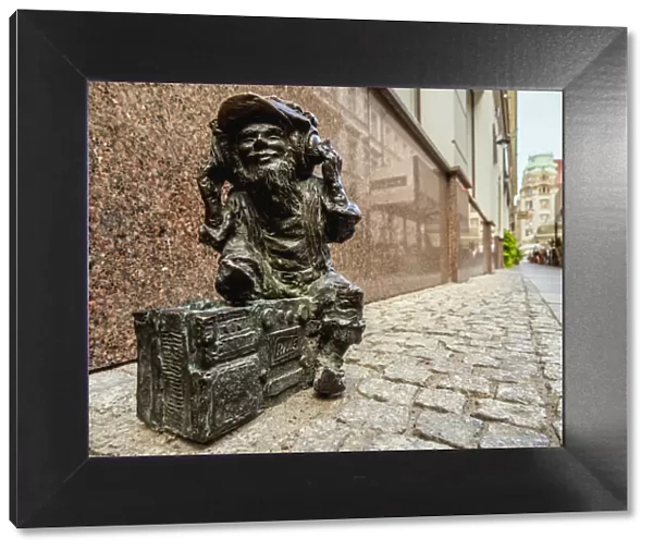 Dwarf Sculpture at the Old Town, Wroclaw, Lower Silesian Voivodeship, Poland, Europe