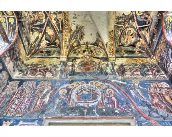 Interior Frescoes, Moldovita Monastery, 1532, UNESCO World Heritage Site, Vatra Moldovitei