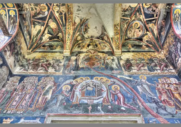 Interior Frescoes, Moldovita Monastery, 1532, UNESCO World Heritage Site, Vatra Moldovitei