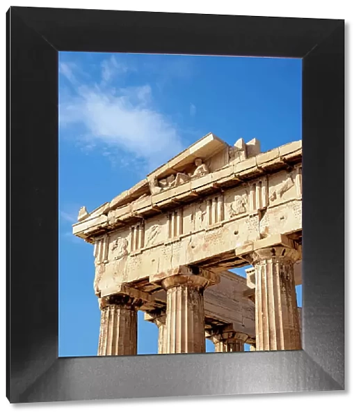 Parthenon, detailed view, Acropolis, UNESCO World Heritage Site, Athens, Attica, Greece, Europe