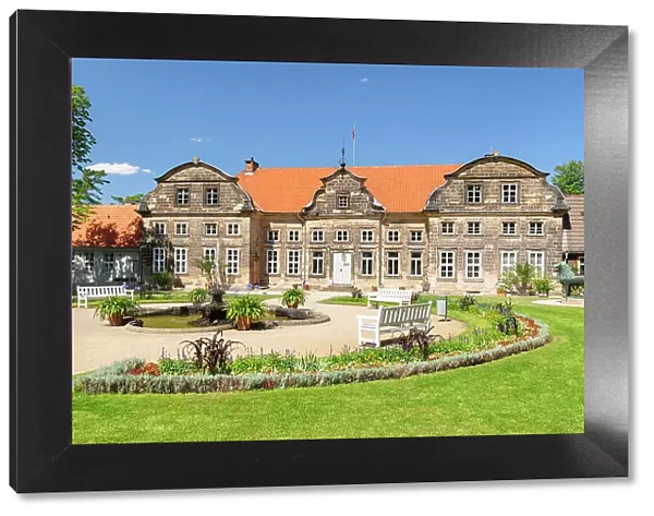 Small castle with terraced gardens, Blankenburg, Harz, Saxony-Anhalt, Germany, Europe