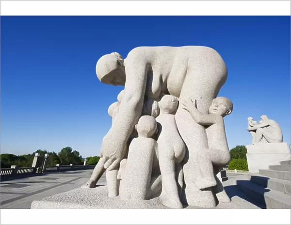 Mother and children, stone sculpture by Emanuel Vigeland, Vigeland Park