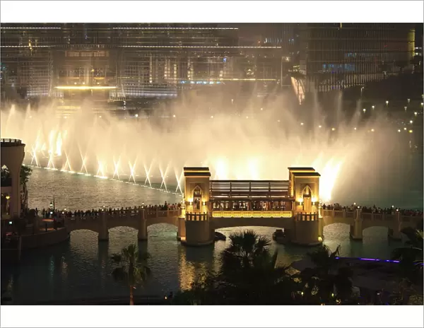 Dubai Fountain, Burj Khalifa Lake, Downtown, Dubai, United Arab Emirates, Middle East