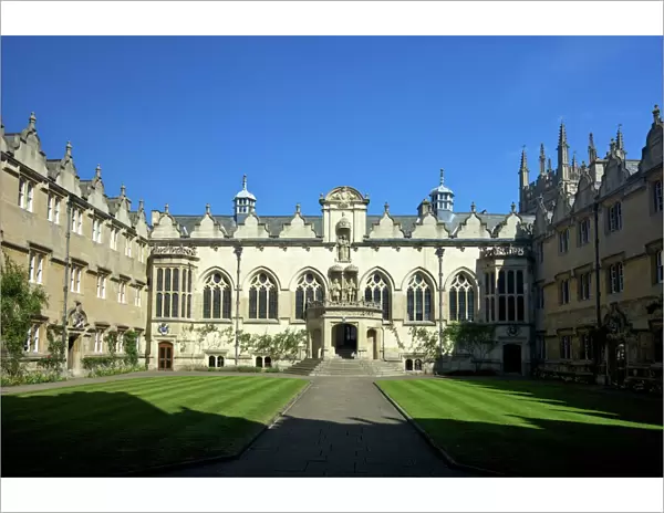 Front Quad buildings including hall and chapel, Oriel College, Oxford University