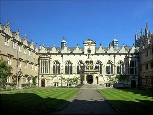 Front Quad buildings including hall and chapel, Oriel College, Oxford University