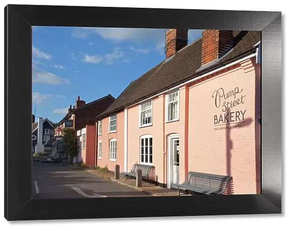 Bakery in a Suffolk Pink building on Pump Street, Orford, Suffolk, England, United Kingdom, Europe
