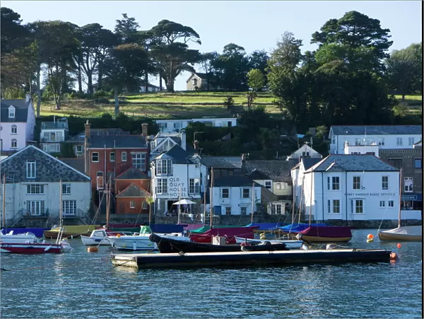 Fowey harbour and town, Cornwall, England, United Kingdom, Europe