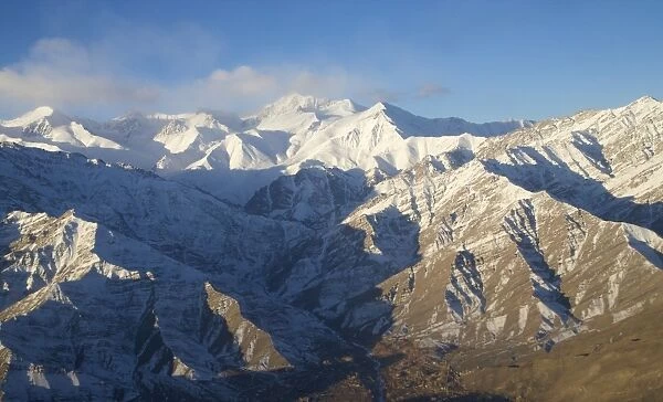 Aerial photo of Himalayas, Southern Ladakh, India, Asia