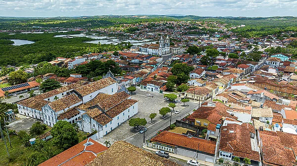 Aerial of Sao Cristovao, Sergipe, Brazil, South America