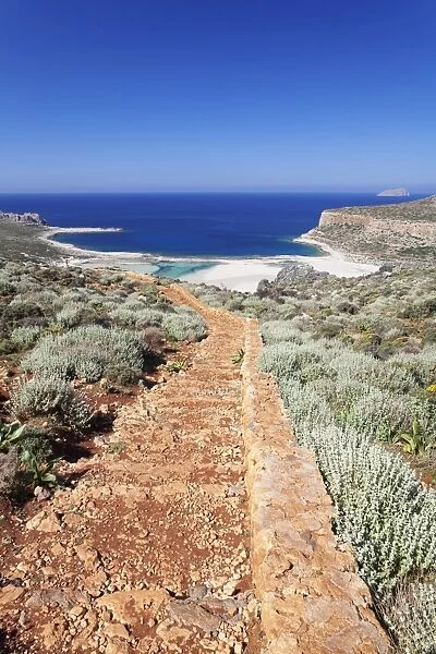 Balos Bay, Gramvousa Peninsula, Crete, Greek Islands, Greece, Europe