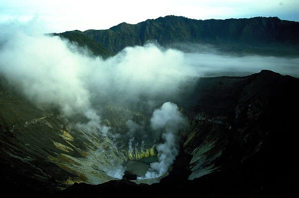 Bromo volcano crater on Java, Indonesia, Southeast Asia, Asia