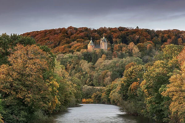 Castell Coch (the Red Castle) in autumn, on the outskirts of Cardiff, Wales, United Kingdom, Europe