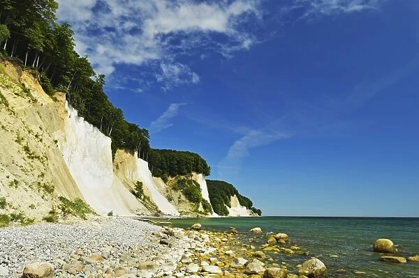 Chalk cliffs, Jasmund National Park, Ruegen Island (Rugen Island), Mecklenburg-Vorpommern, Germany, Baltic Sea, Europe