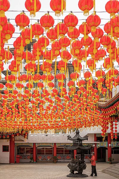 Chinese lanterns, Thean Hou Temple, Kuala Lumpur, Malaysia, Southeast Asia, Asia
