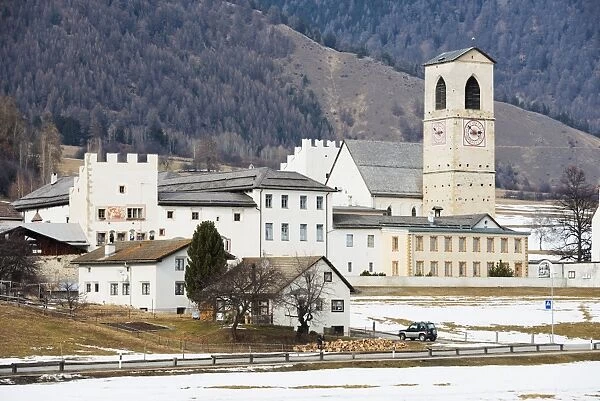 Church of Benedictine Monastery, Kloster St. Johann (Benedictine Convent of St. John), UNESCO World Heritage Site, Mustair, Graubunden, Swiss Alps, Switzerland, Europe