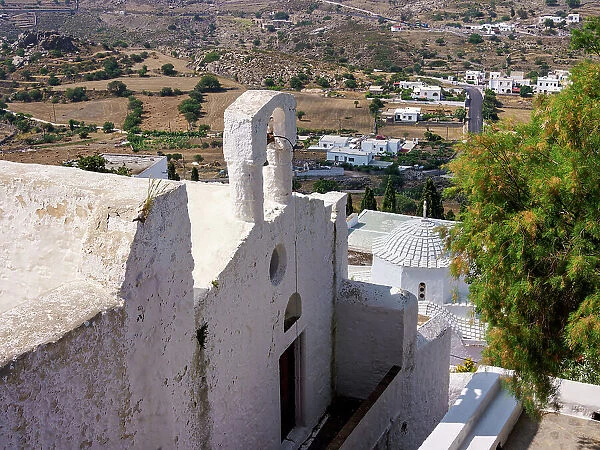 Church at Patmos Chora, Patmos Island, Dodecanese, Greek Islands, Greece, Europe