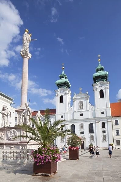 Church of St. Ignatius Loyola in Szechenyi Square, Gyor, Western Transdanubia, Hungary, Europe
