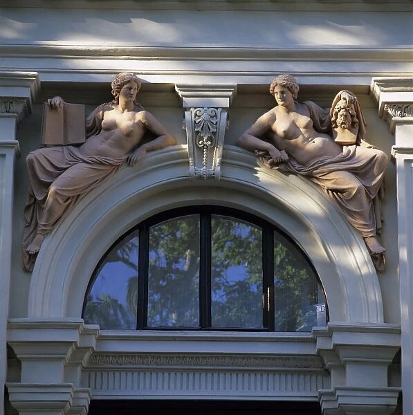 Classical style window, Vienna, Austria, Europe