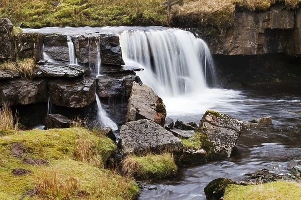 Clough Force on Grisedale Beck near Garsdale Head, Yorkshire Dales, Cumbria, England, United Kingdom, Europe