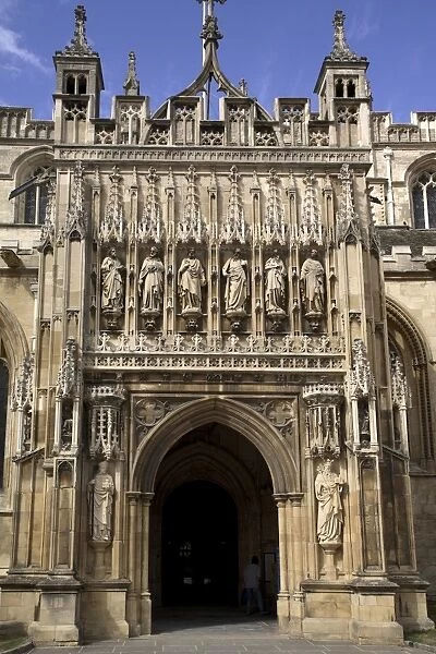 Doorway, Gloucester cathedral, Gloucester, Gloucestershire, England, United Kingdom